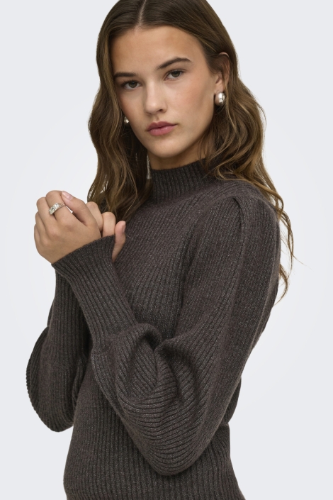 Only bruine dames trui | Kleurstaal