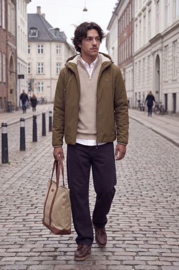 Jack & Jones Trui JPRBLURYAN KNIT HALF ZIP 12300876 Plaza Taupe