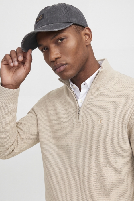 Jack & Jones taupe heren trui | Close up