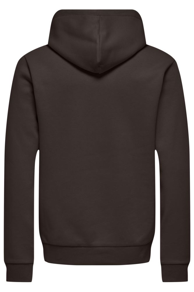 Only & Sons bruine heren sweater | Achteraanzicht