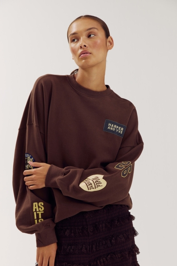 Harper & Yve Trui PATCH SW AW6Y504 1025 Hot Fudge