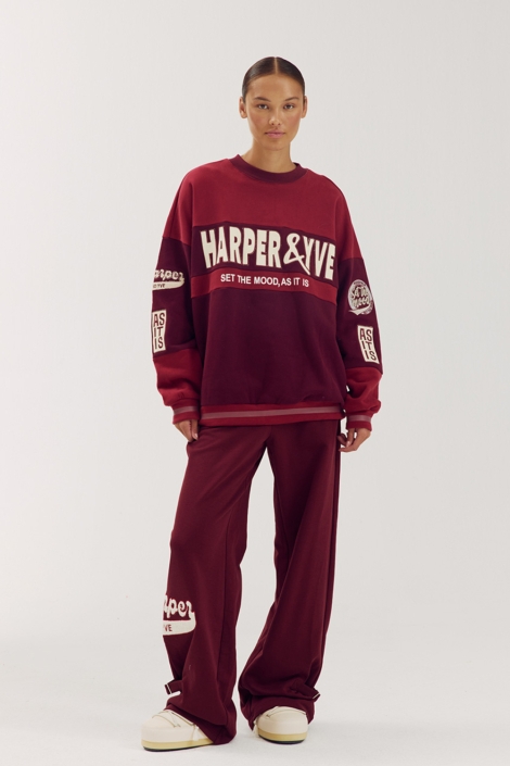 Harper & Yve rode dames sweater | Model