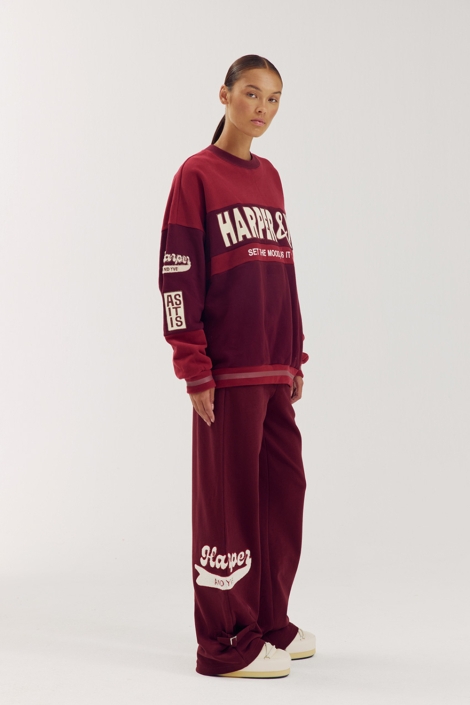 Harper & Yve rode dames sweater | Model