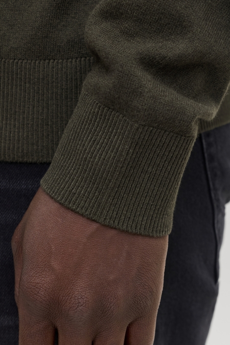Jack & Jones groene heren trui | Close up