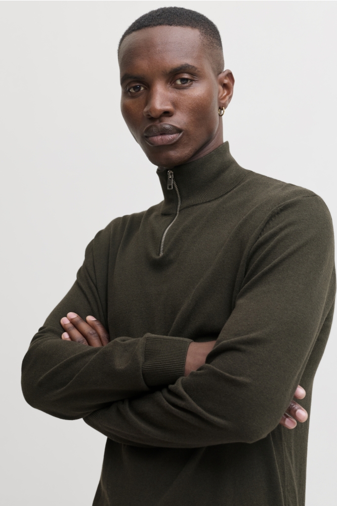 Jack & Jones groene heren trui | Close up