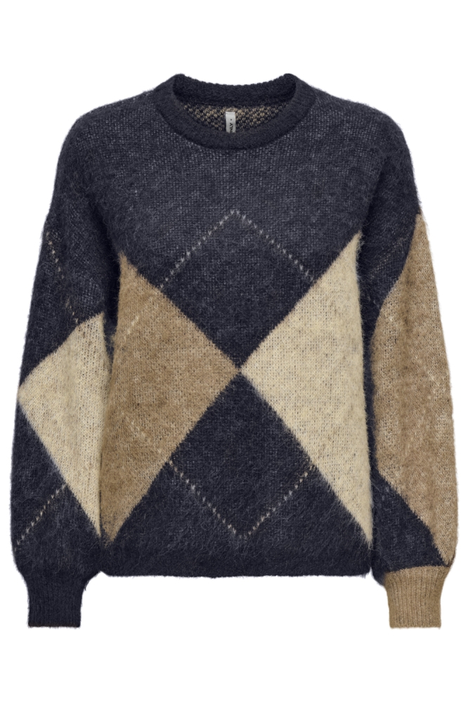 Only blauwe dames trui | Vooraanzicht