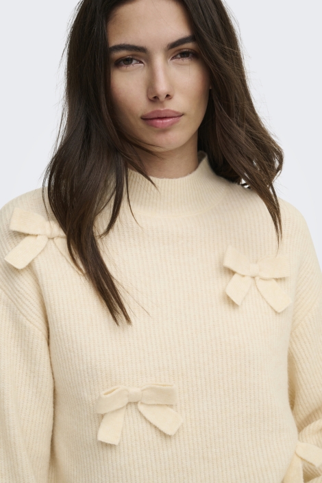 Only ecru dames trui | Close up