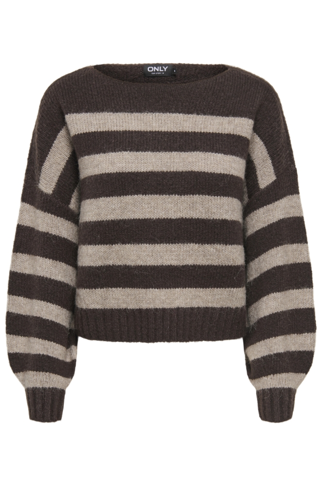 Only bruine dames trui | Vooraanzicht