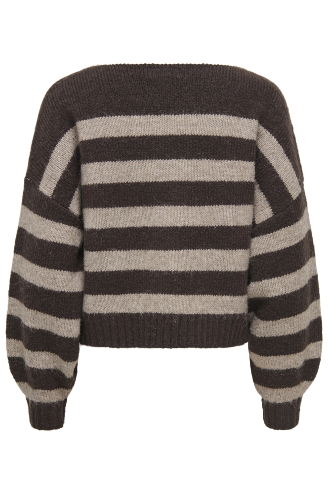 Only bruine dames trui | Achteraanzicht