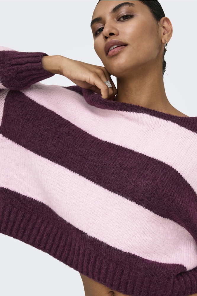 Only bordeaux dames trui | Close up