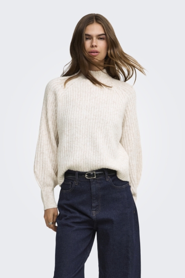 Only Trui ONLKALIBU L/S PULLOVER KNT NOOS 15248289 CLOUD DANCER/MELANGE