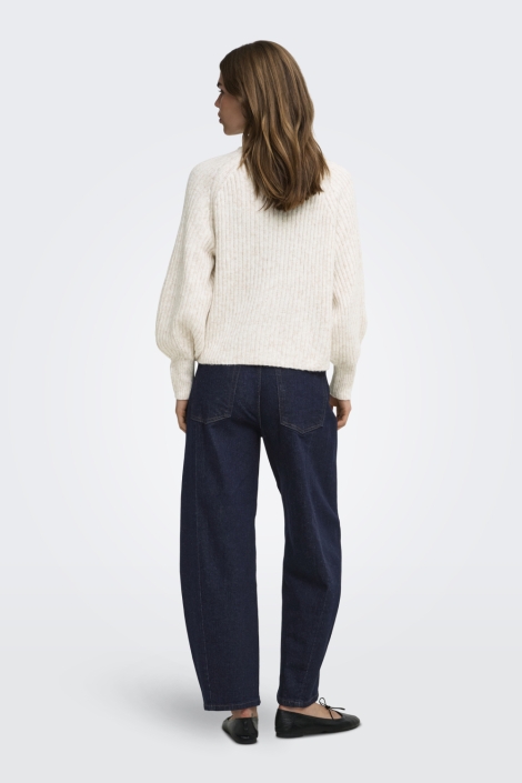 Only beige dames trui | Model achteraanzicht