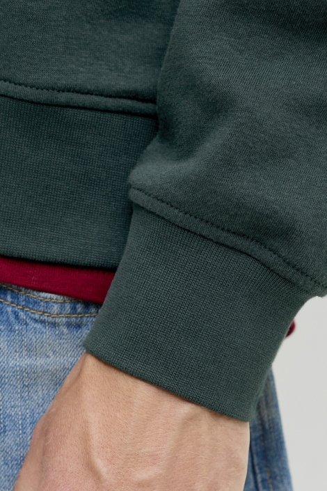 Jack & Jones groene heren sweater | Close up
