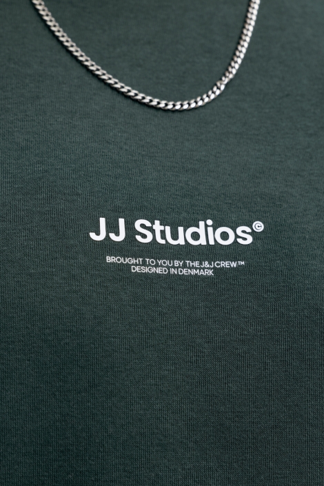 Jack & Jones groene heren sweater | Close up