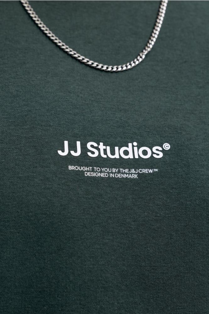 Jack & Jones groene heren sweater | Close up