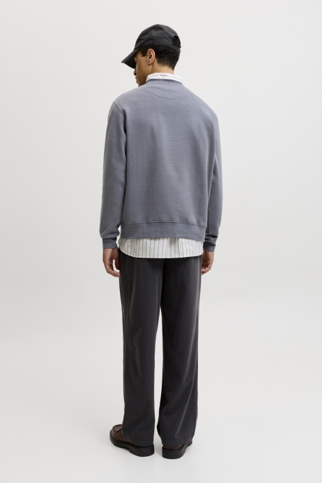 Jack & Jones blauwe heren sweater | Model achteraanzicht