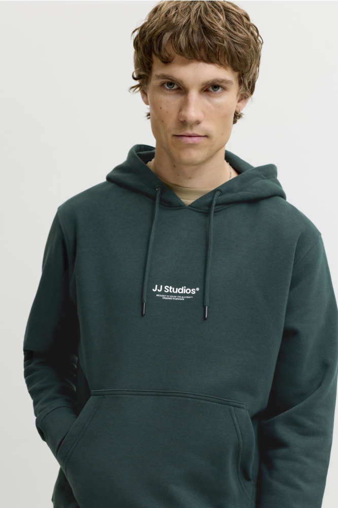 Jack & Jones groene heren sweater | Close up