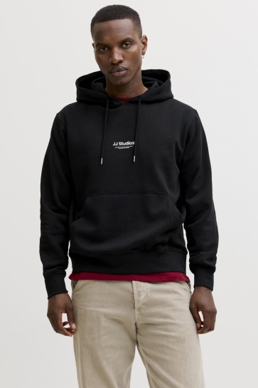 Jack & Jones Trui JJESOHO SWEAT HOOD NOOS 12278789 Black