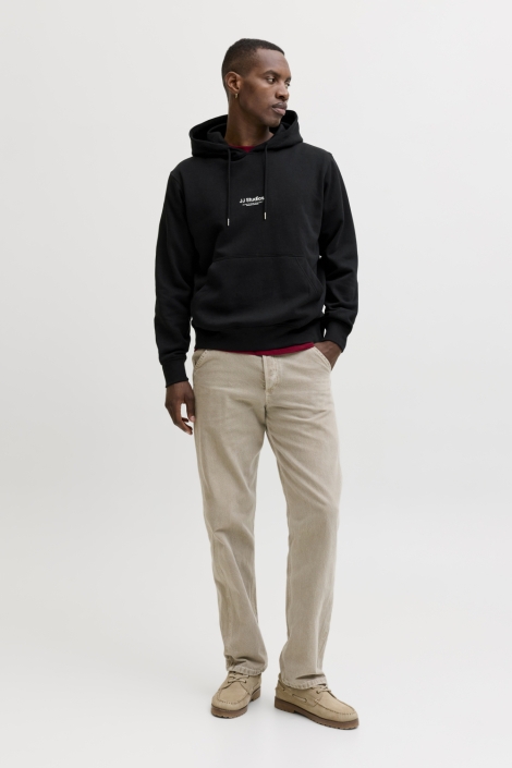 Jack & Jones zwarte heren sweater | Model vooraanzicht