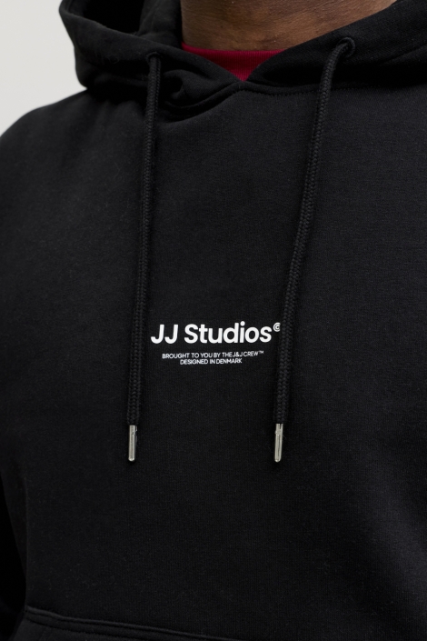 Jack & Jones zwarte heren sweater | Close up