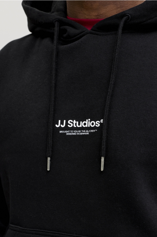 Jack & Jones zwarte heren sweater | Close up