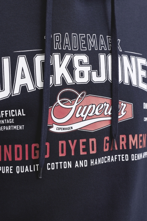 Jack & Jones blauwe heren sweater | Close up