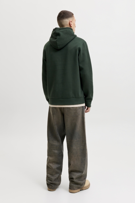 Jack & Jones groene heren sweater | Model achteraanzicht