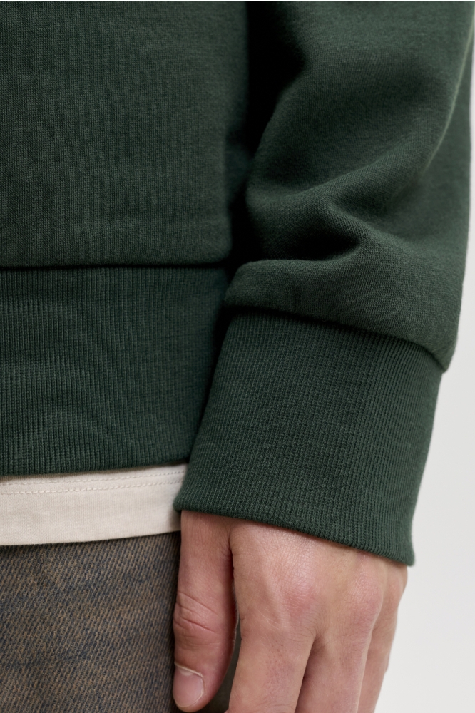 Jack & Jones groene heren sweater | Close up