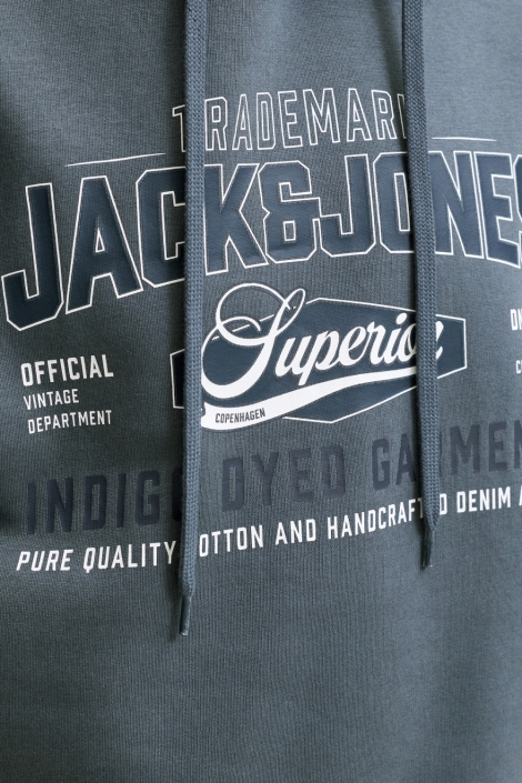 Jack & Jones grijze heren sweater | Close up