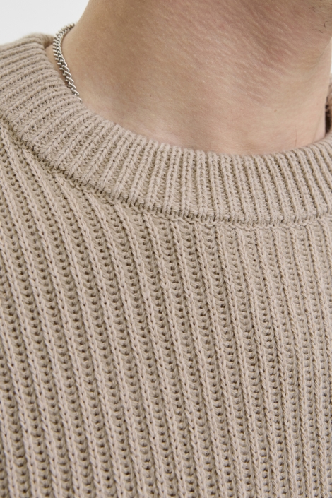 Jack & Jones beige heren trui | Close up