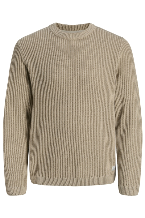 Jack & Jones beige heren trui | Vooraanzicht