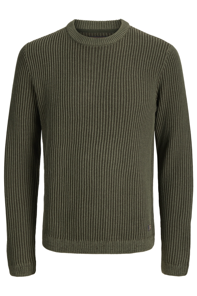 Jack & Jones groene heren trui | Vooraanzicht