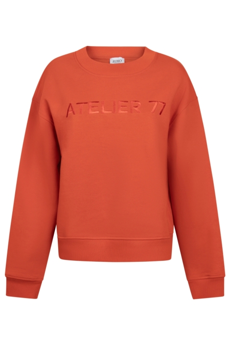 Zoso rode dames sweater | Vooraanzicht