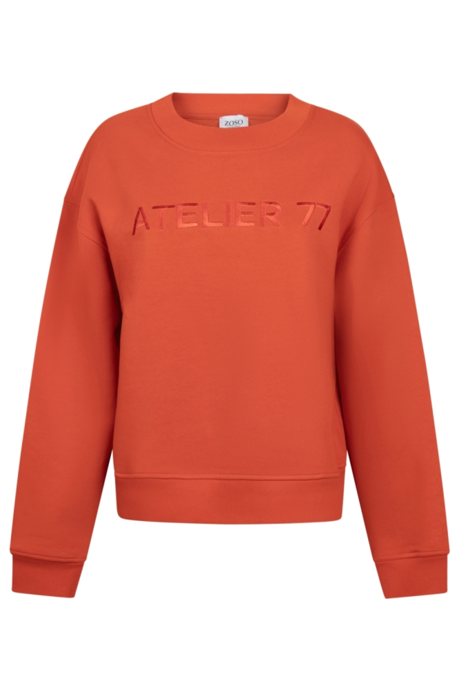 Zoso rode dames sweater | Vooraanzicht