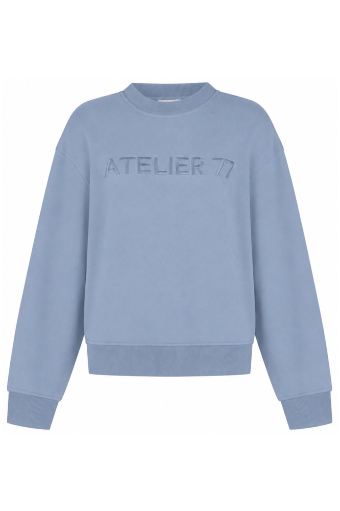 Zoso blauwe dames sweater | Vooraanzicht