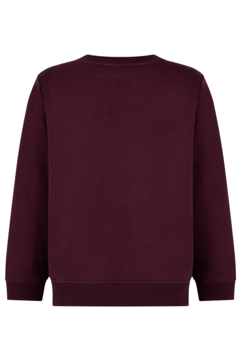 Zoso bordeaux dames sweater | Achteraanzicht