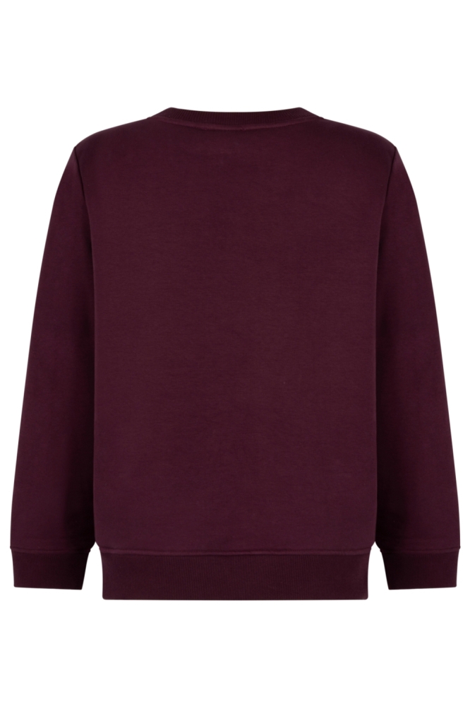 Zoso bordeaux dames sweater | Achteraanzicht