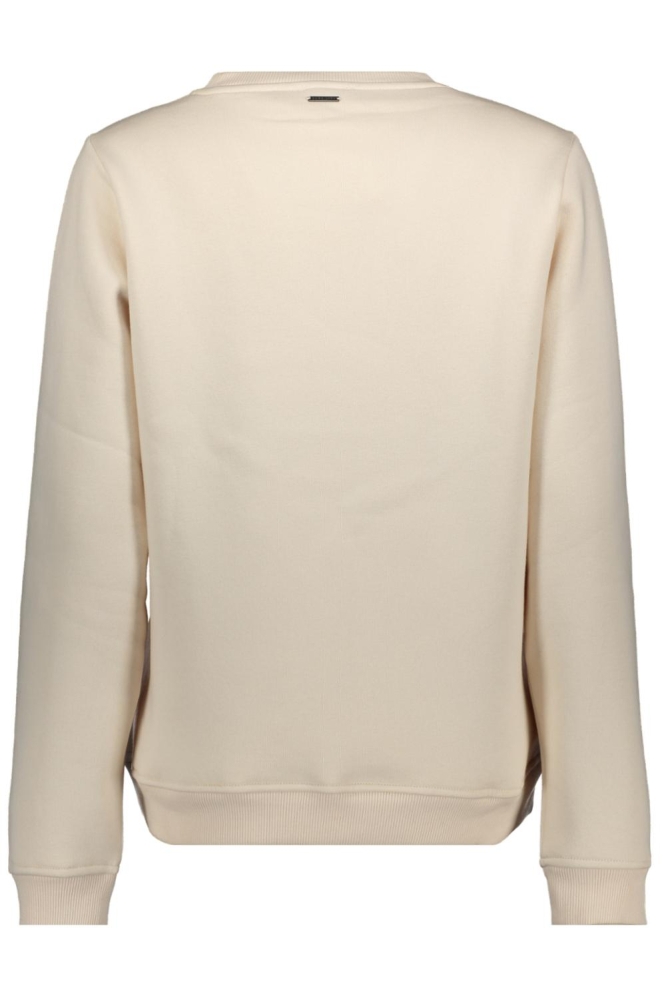 Zoso ecru dames sweater | Achteraanzicht