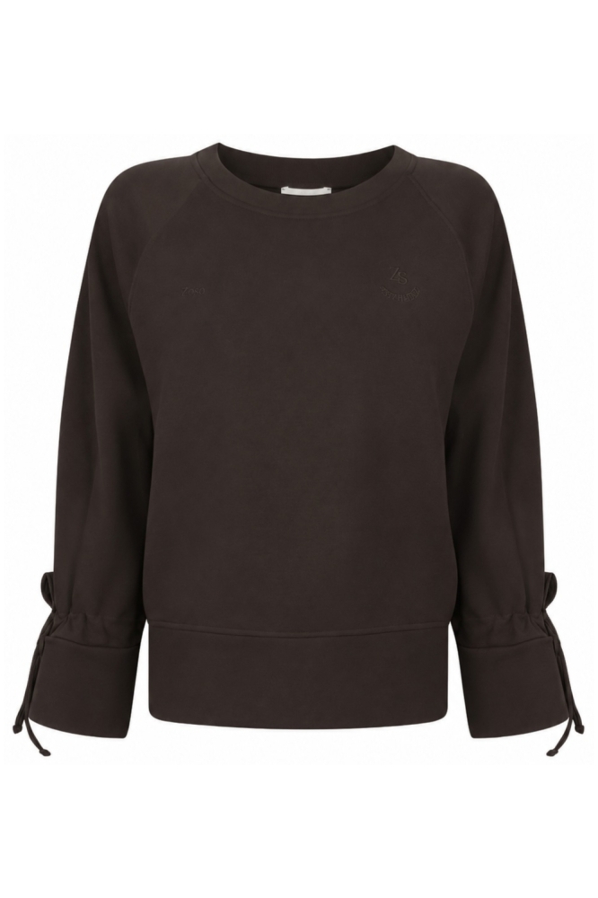 Zoso bruine dames sweater | Vooraanzicht