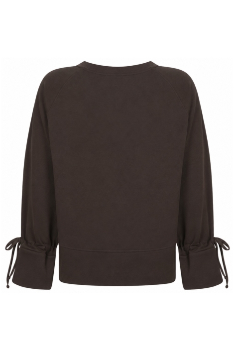 Zoso bruine dames sweater | Achteraanzicht