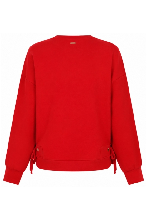 Zoso rode dames sweater | Achteraanzicht