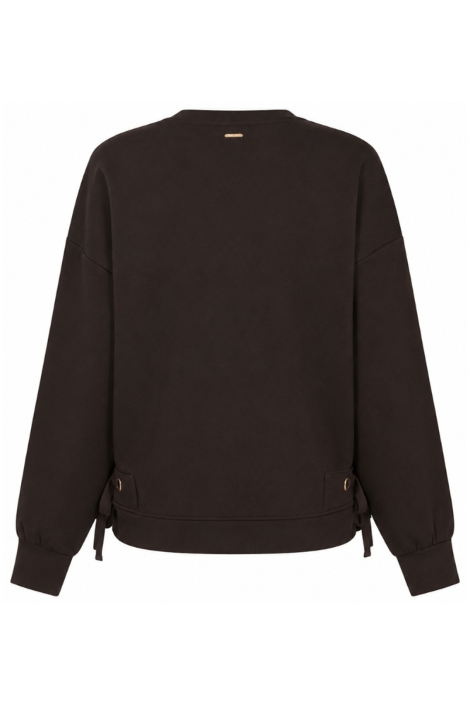 Zoso bruine dames sweater | Achteraanzicht