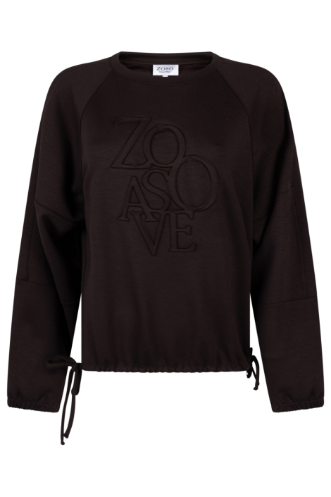 Zoso bruine dames sweater | Vooraanzicht