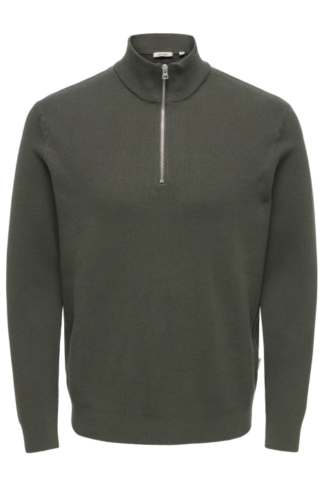 Only & Sons groene heren trui | Vooraanzicht