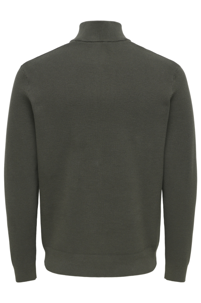 Only & Sons groene heren trui | Achteraanzicht