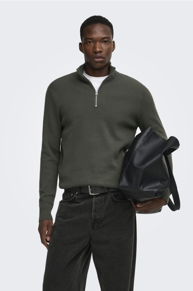 Only & Sons groene heren trui | Model