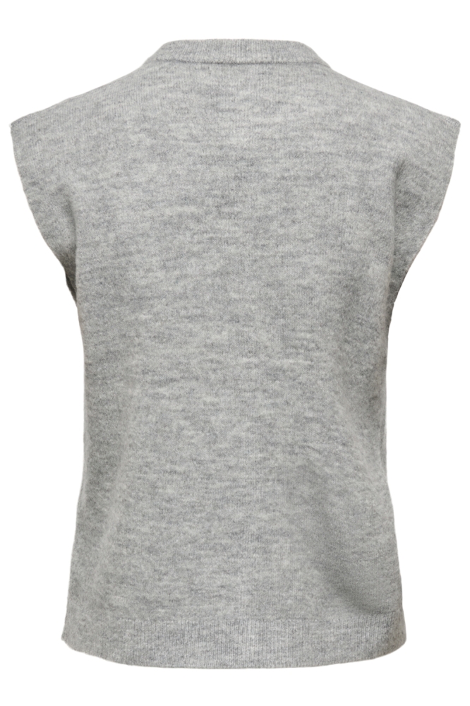 Only grijze dames gilet | Achteraanzicht