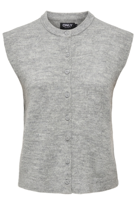 Only grijze dames gilet | Vooraanzicht