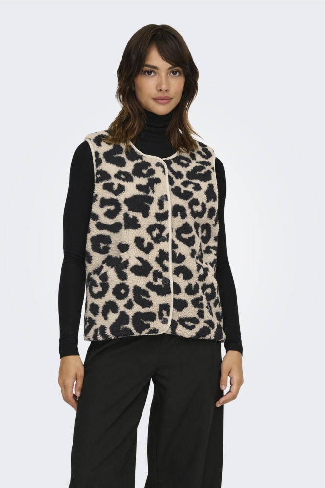 Only beige dames gilet | Model