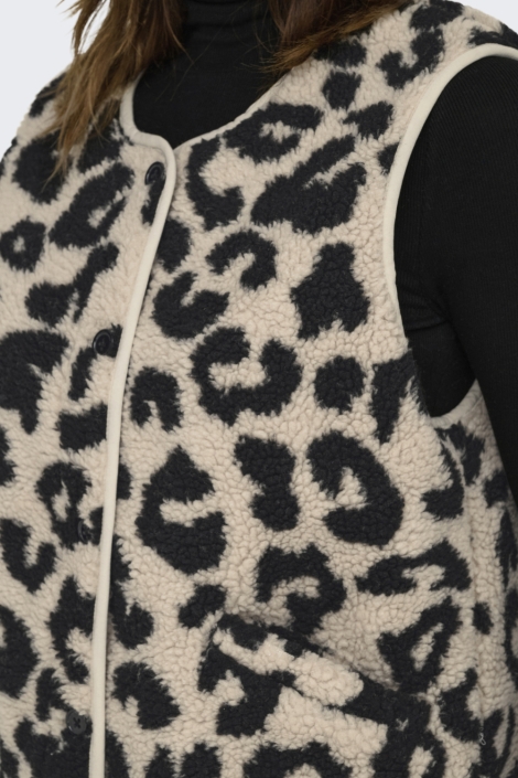 Only beige dames gilet | Close up